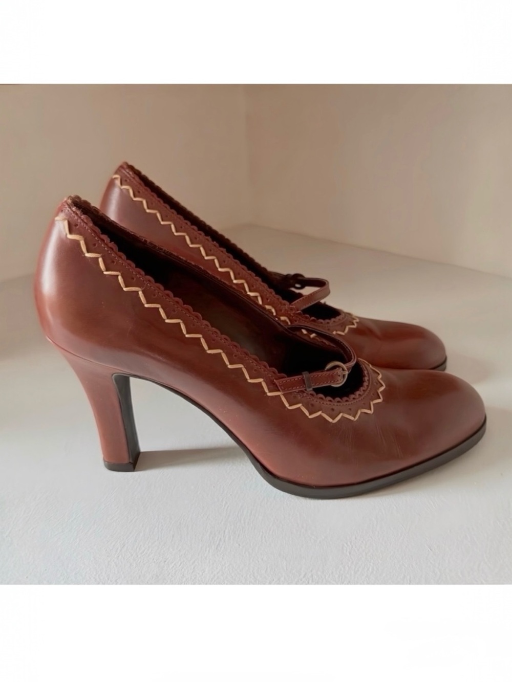 Franco Sarto Leather Mary Jane Pumps (8M)